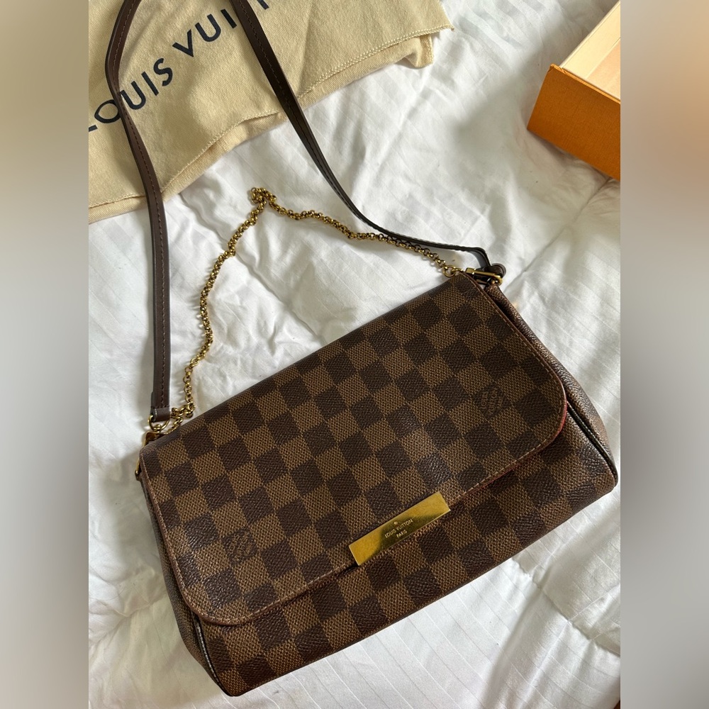 Louis Vuitton - Damier Ebene Favorite MM with straps